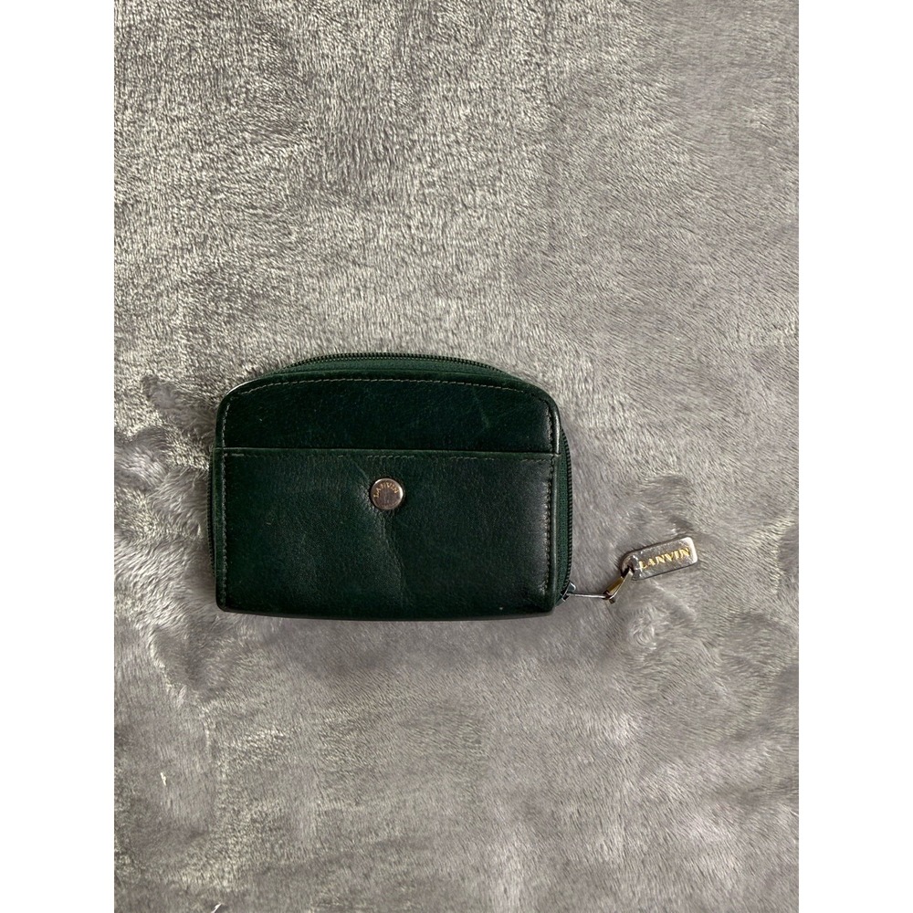Lanvin Paris Leather Wallet Green "Pour Trophee Lancome"